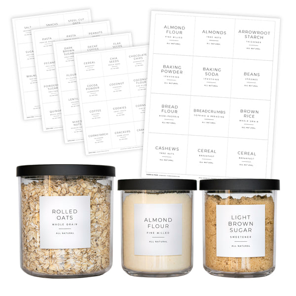 Minimalist Pantry Labels