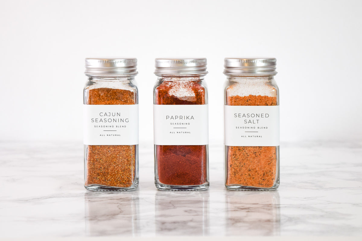 Custom: Minimalist Style Personalized Spice Labels – Paper & Pear