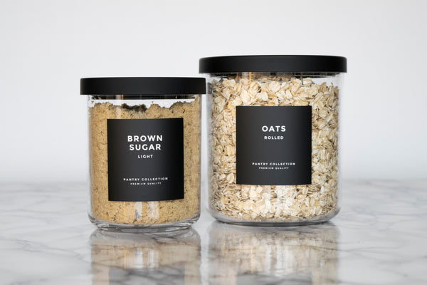 Modern-Block Black Pantry Labels