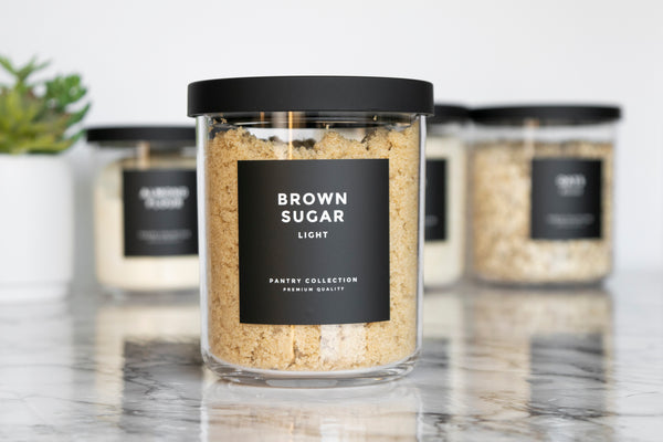 Modern-Block Black Pantry Labels