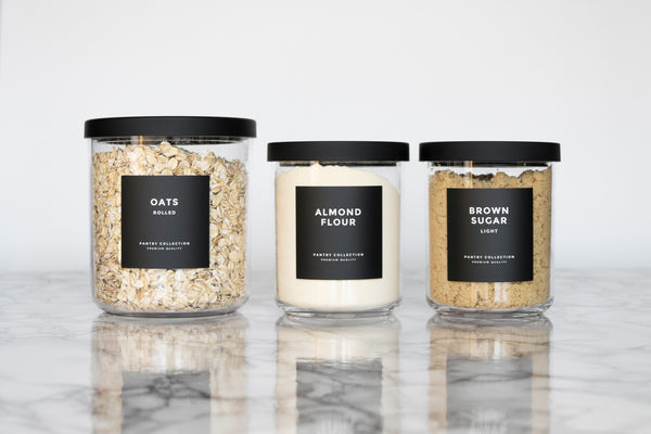Modern-Block Black Pantry Labels