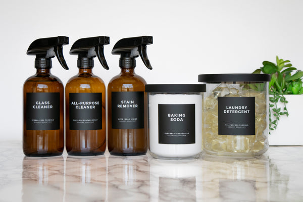 Modern-Block Black Cleaning & Home Labels