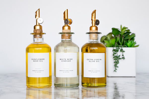 Clean-Modern Oil & Vinegar Labels
