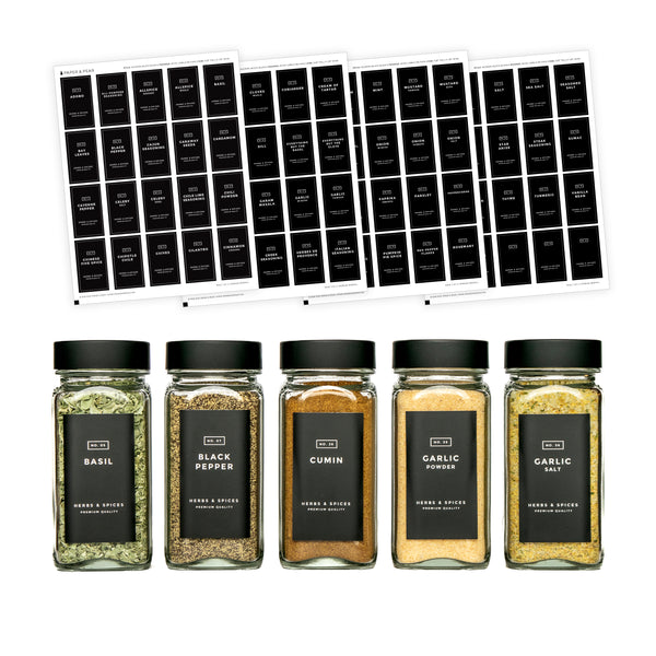 Modern-Block Black Spice Labels