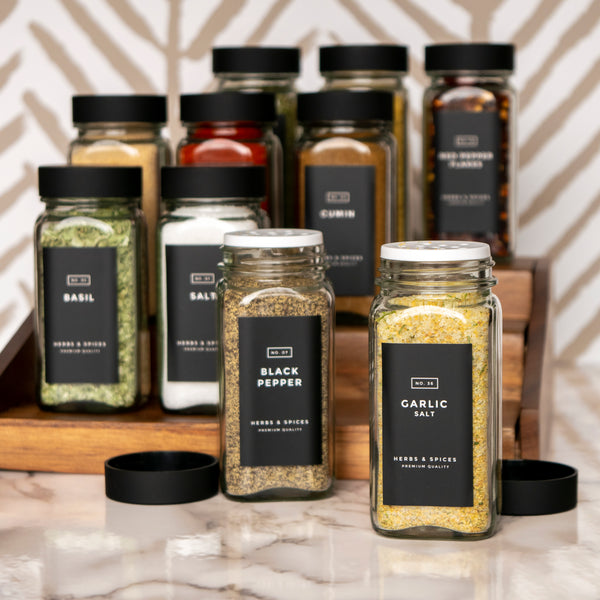 Modern-Block Black Spice Labels