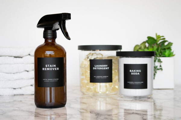 Modern-Block Black Cleaning & Home Labels