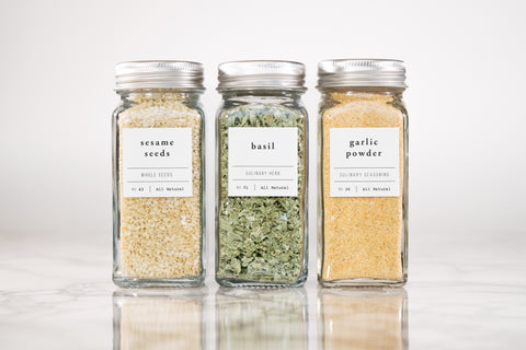 Custom: Modern Style Personalized Spice Labels – Paper & Pear