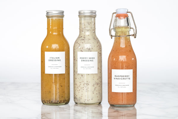 Clean-Modern Dressing, Sauce, and Condiment Labels
