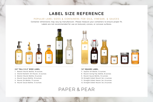 Clean-Modern Oil & Vinegar Labels