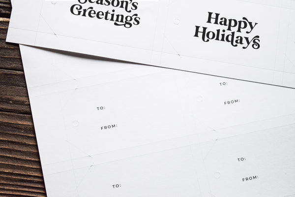Retro Chic Assorted Holiday Hang Tags